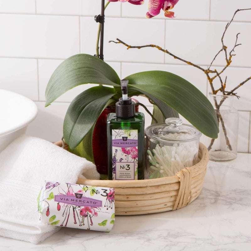Via Mercato Liquid Soap, Shea Butter Enriched (12 oz), No. 3 - Pepe Rose, Lavender & Vanilla Bean - Image 3